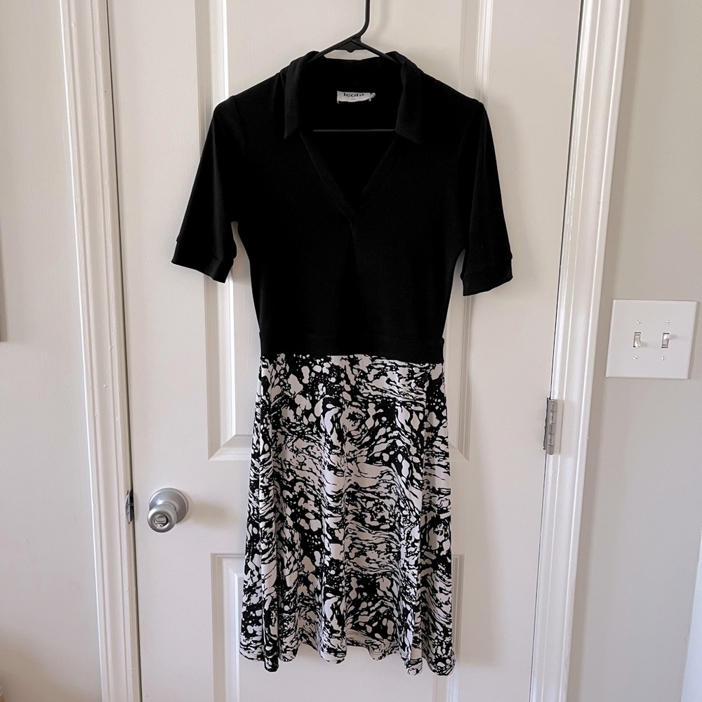 Collared black dress